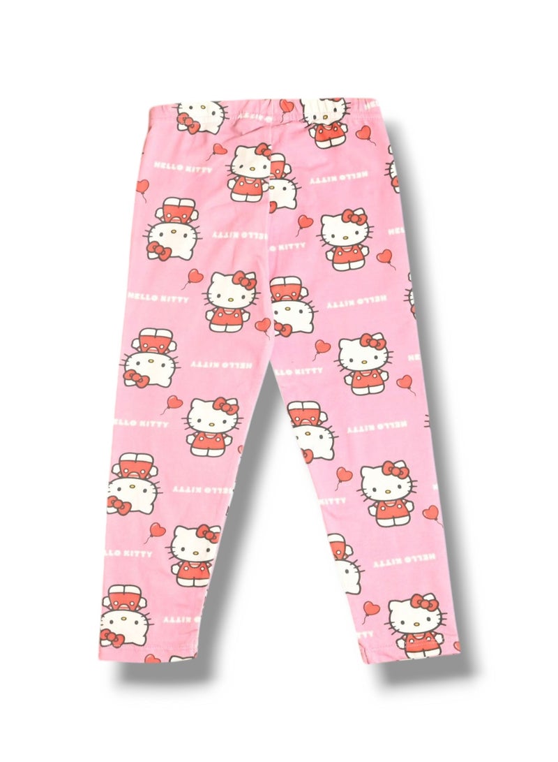 هالو كيتي بنطلون ضيق للبنات هالو كيتي بطبعات - Image 4