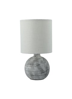 Micasa 60W E27 PE Shade Table Lamp Grey and White 17 x 30 x 17 cm DB4045 