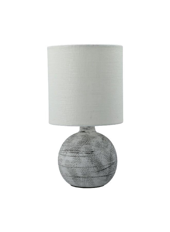 Micasa 60W E27 PE Shade Table Lamp Grey and White 17 x 30 x 17 cm DB4045