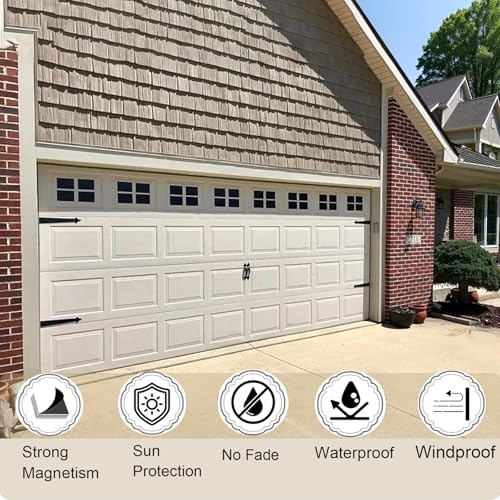 YURROAD 32 Sheets 2 Car Garage Kits Household Easy Installation Magnetic Panels Fake Windows Hardware Decorative (Size 6.14" x 4") - Image 5