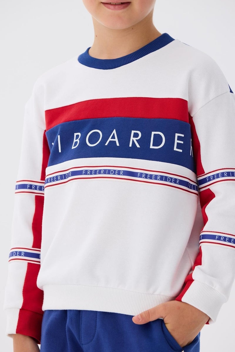 Nebbati Bg Store Boy White Sweatshirt - Image 3
