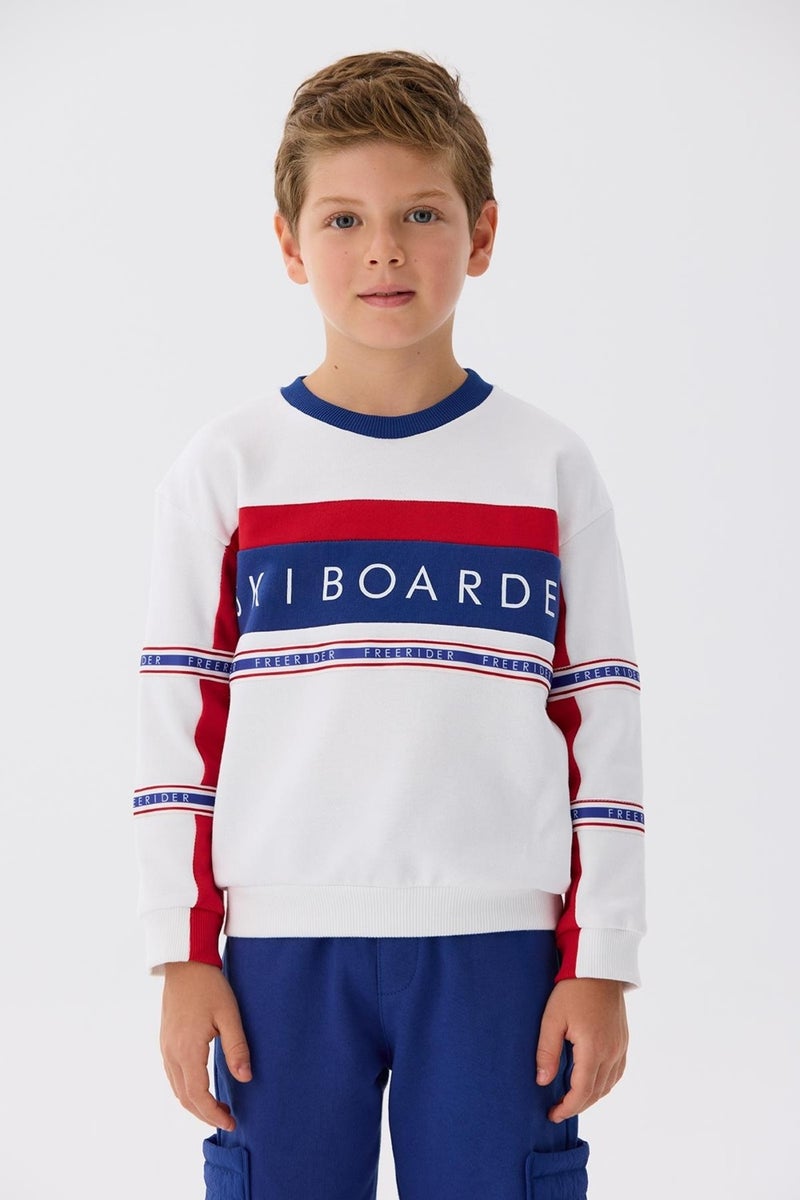 Nebbati Bg Store Boy White Sweatshirt - Image 2