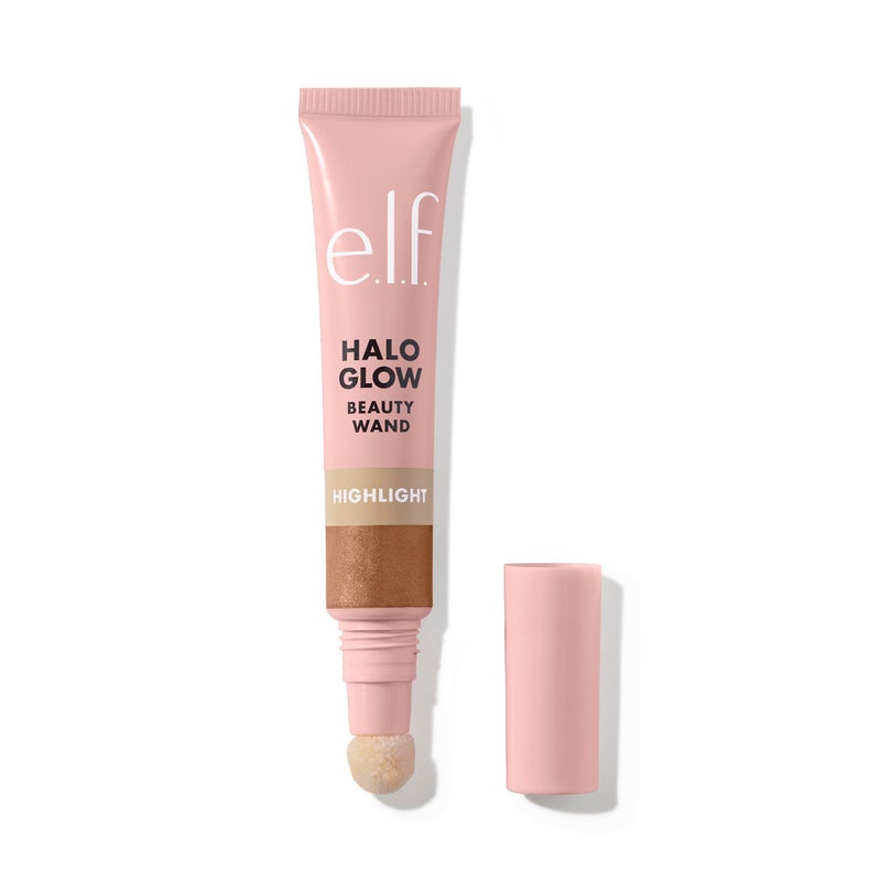 elf Halo Glow Highlight Beauty Wand Liquid Highlighter Wand For Luminous Glowing Skin Buildable Formula Vegan Crueltyfree Liquid Gold