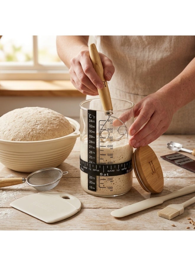 JIG JAR Sourdough Starter Kit 35-Piece – Complete Bread Baking Set with Jar, Proofing Basket & Tools | Perfect Gift for Home Bakers | Designed in Dubai | JIG JAR - Image 2