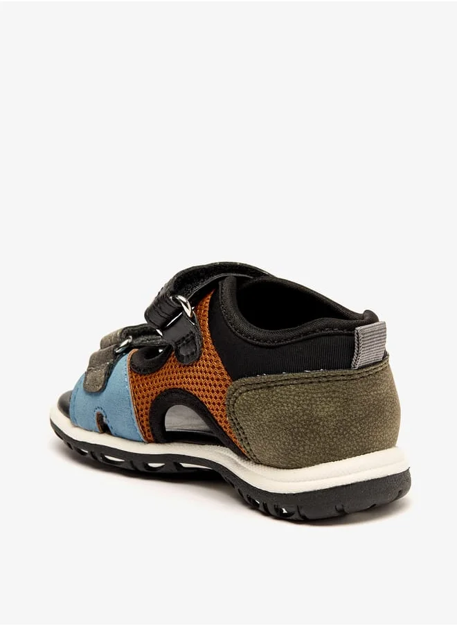 Barefeet Panelled Sandals with Hook and Loop Closure