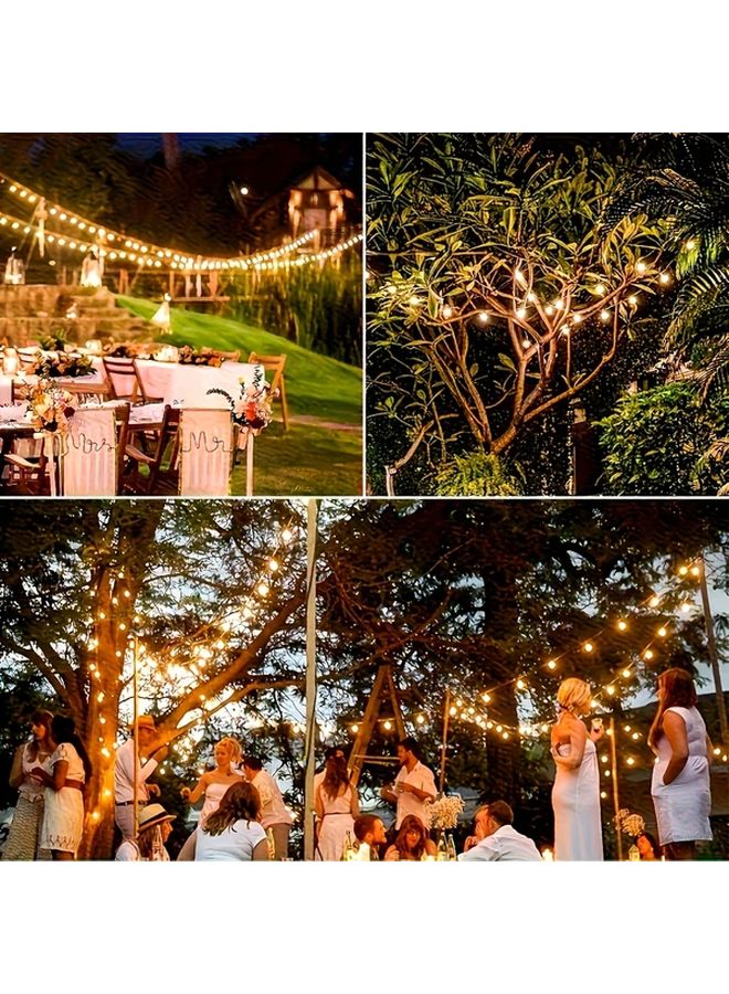 Golden Century G50 أضواء السلسلة الشمسية 20 مصباحًا تصميم إديسون العتيق قابلة للتعتيم للداخل والخارج - Image 5