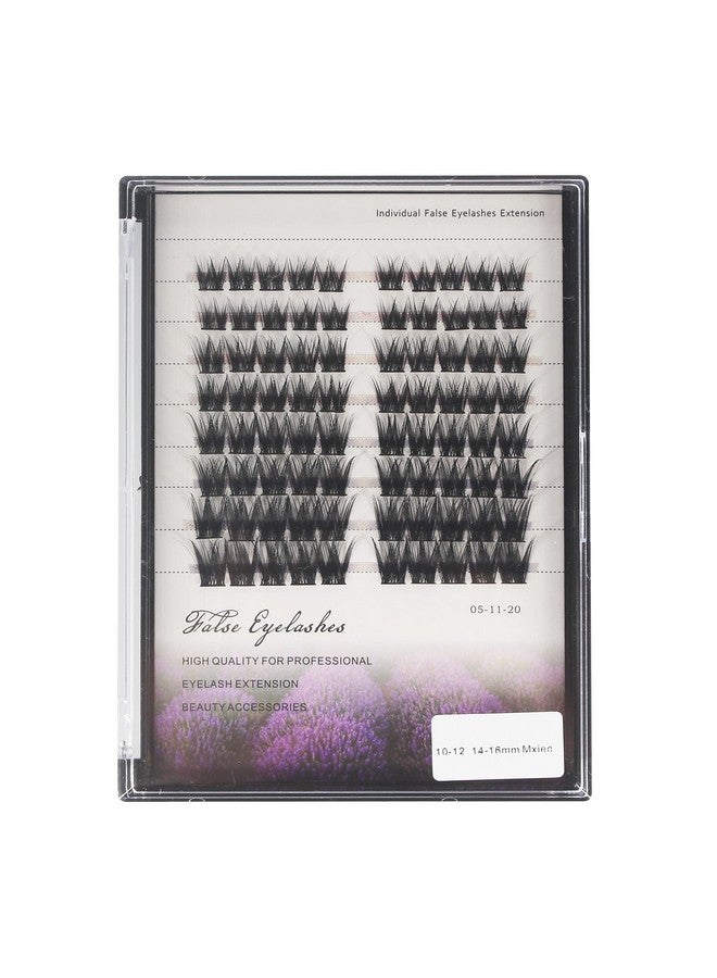 Dedila Grafting Individual Clusters Eyelashes Mixed 10 12 14 16Mm/14 16 18Mm D Curl Makeup Soft And Lightweight Volume Eye Lashes Extensions Wide Stem Glue Bonded Diy Home Lashes (Mixed 10 12 14 16Mm) - Image 1