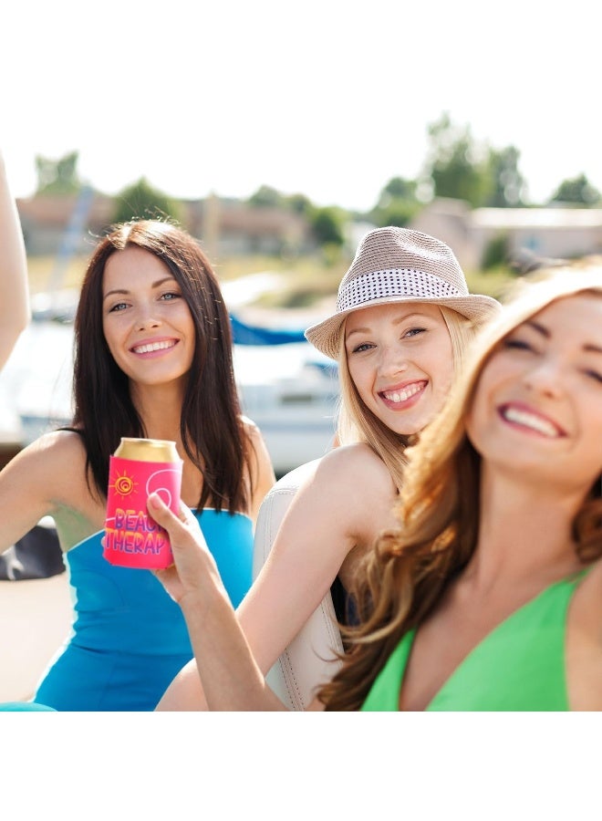 Blue Panda Neoprene Can Cooler Sleeves for Soda, Soft Drinks, Beverages, Beer & Water Bottles - 12-Pack (12 Ounce) Cruise & Summer Bulk - Image 3