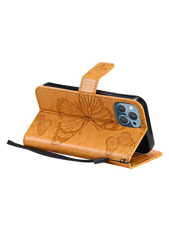 Zaboon Case For iPhone 13 mini 3D Butterfly Embossed Pattern Horizontal Flip Leather Case with Holder & Card Slot & Wallet & Lanyard - Image 5