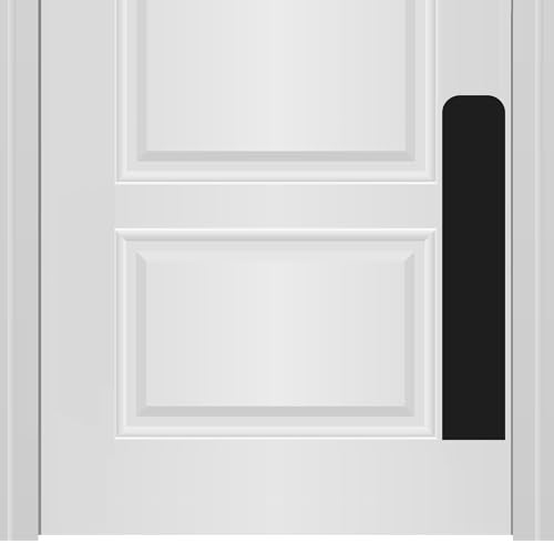 Deck the Door Decor Dog Scratch Door Protection Plate Elegant Anodized Aluminum for All Door Types PetSafe with Polished Edges and Rounded Corners 3M Adhesive Mount Satin Black 4x22in