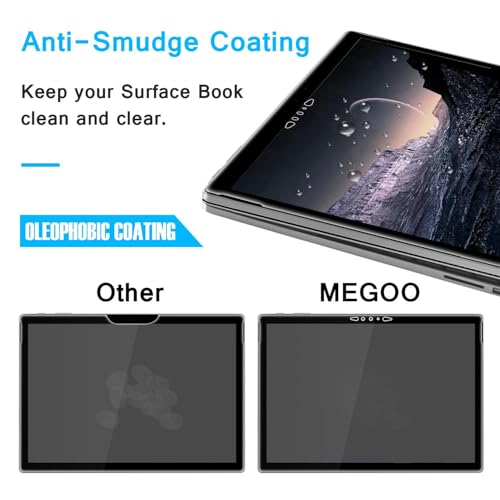 Megoo Screen Protector for Surface Book 3 15 Inch, HD Tempered Glass/Scratch resistant/Rounded Edges, Also Compatible for Microsoft Surface Book 2 - Image 3