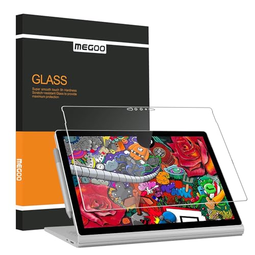 Megoo Screen Protector for Surface Book 3 15 Inch, HD Tempered Glass/Scratch resistant/Rounded Edges, Also Compatible for Microsoft Surface Book 2 - Image 1