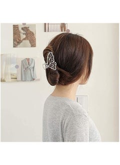 MIRFA Butterfly Shaped Large Metal Hair Clips (Golden And Silver - Pack of 2)  - Image 3
