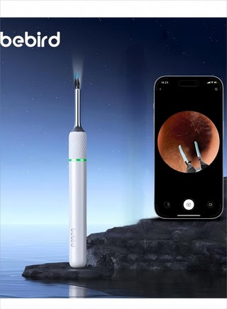 Bebird Note 5 Ear Wax Removal Kit Wi-Fi Visible Wax Elimination Spoon HD with 4 LED Lights for Ear Cleaning White