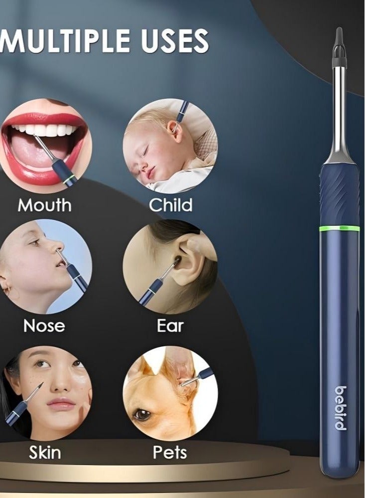 Bebird Bebird Note 5 Ear Wax Removal Kit Wi-Fi Visible Wax Elimination Spoon HD with 4 LED Lights for Ear Cleaning White  - Image 2