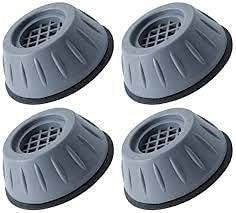KPS Shock and Noise Cancelling Multipurpose Washing MachineFridge Support Pads Heavy Duty Anti Slip Anti Vibration Rubber Washing Machine Feet Pads Multicolor Pack of 4 - Image 1