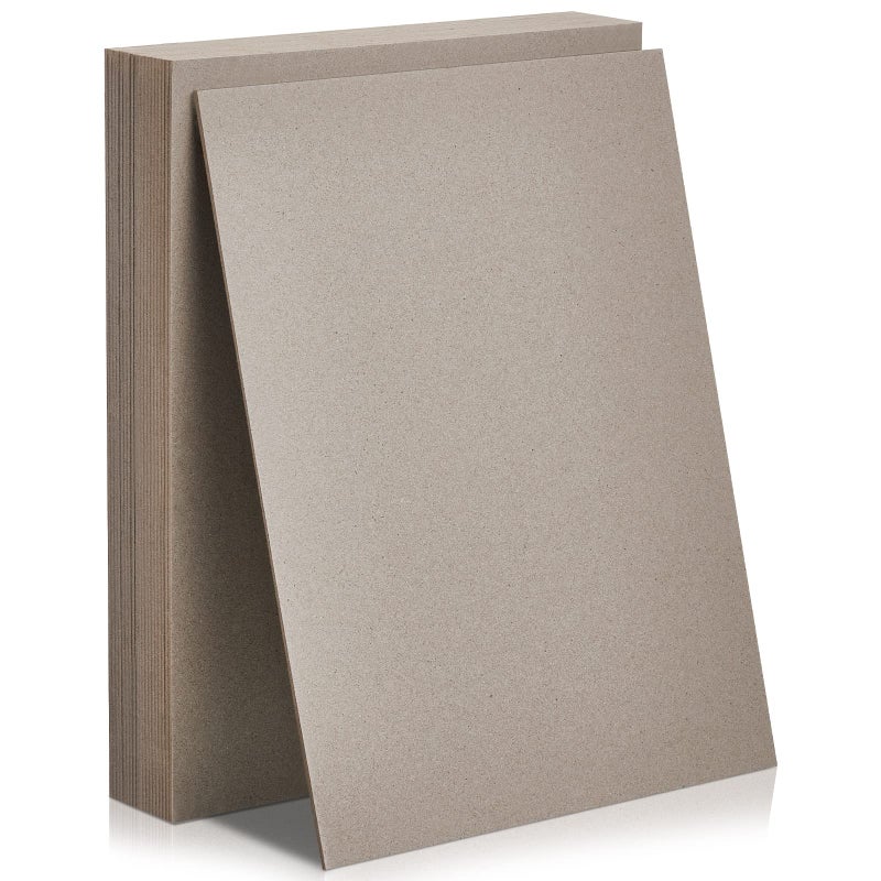 Lewtemi 20 Pcs Book Board, Binders Board Chipboard Designer Bookboard Kraft Heavy Duty Chipboard Sheets Bookbinding Supplies for Book Binding Cover (Gray, 12.5 x 10 Inch 22PT) - Image 1