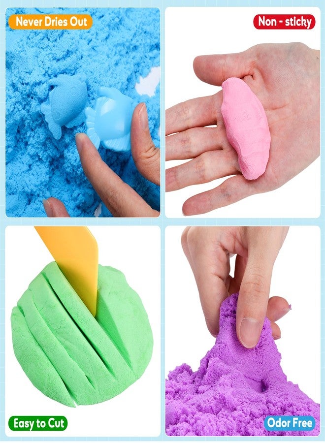 FURWEY 3lbs Play Sand,Mixed Packaging of 3-Color Sensory Sand,Suitable for Children to Shaping, Squeezing and Sculpting（Without Molds） - Image 4