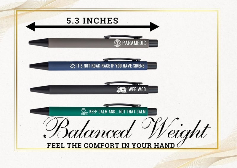 InnoBeta Funny Paramedic Gifts Gifts for EMT and EMS on National Emergency Medical Technician Day and International Paramedics Day allpoint Pen Set of 4 Perfect for Christmas  Birthday - Image 5