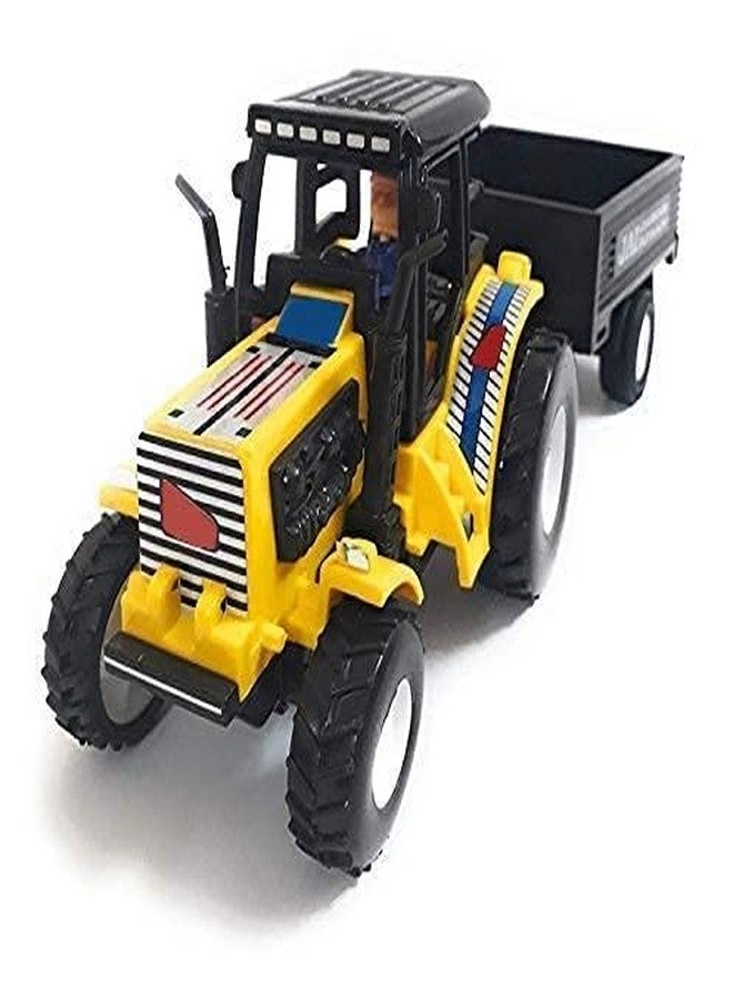 PANSHUB Kids Red Colors Farmer Tractor Trolley Toy for Kids. | with OPENABLE Trolley Feature. | Construction Vehicle Toy | Beautiful Design. | Miniature Scaled Models Toy (Multicolor) - Image 2