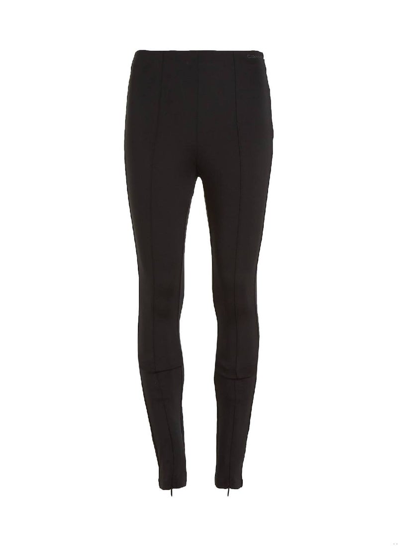 CALVIN KLEIN - Women's Skinny Technical Knit Leggings, Black - Image 1