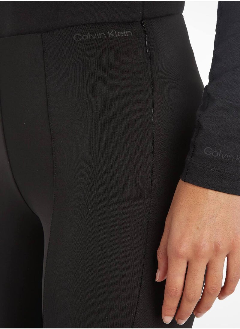 CALVIN KLEIN - Women's Skinny Technical Knit Leggings, Black - Image 1