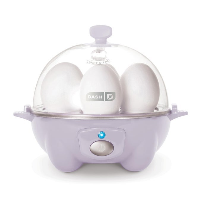 RAPID EGG COOKER 7 EGG CAPACITY ELECTRIC EGG COOKER FOR HARD BOILED EGGS POACHED EGGS SCRAMBLED EGGS OR OMELETS WITH AUTO SHUT OFF FEATURE LAVENDER