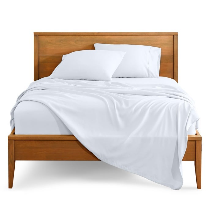 CALIFORNIA KING SHEET SET 1800 ULTRASOFT MICROFIBER CAL KING BED SHEETS DOUBLE BRUSHED DEEP POCKETS EASY FIT 4 PIECE SET BED SHEETS CALIFORNIA KING WHITE