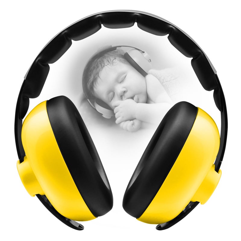BBTKCARE Baby Ear Protection Noise Reduction Earmuffs 336 Months Comfortable Baby Headphones Against Hearing Damage Improves Sleep Yellow