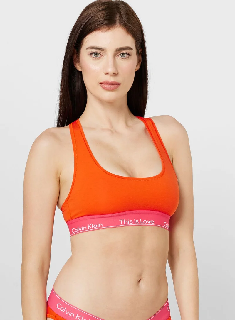 CALVIN KLEIN Logo Band Bikini Top