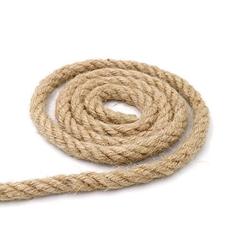 LUCRE 10 METER 10MM Brown Twisted String Natural Jute Twine Rope Model No Craft_265 - Image 1