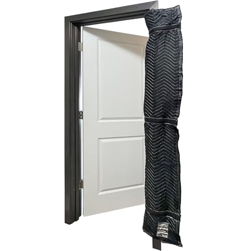 US Cargo Control Quilted Door Jamb Protector Pad 72" x 24", Door Frame Cover with Metal Flex Loop Rings, Cotton/Polyester Quilted Furniture Pads for Moving, Reusable Door Frame Protection - Image 1