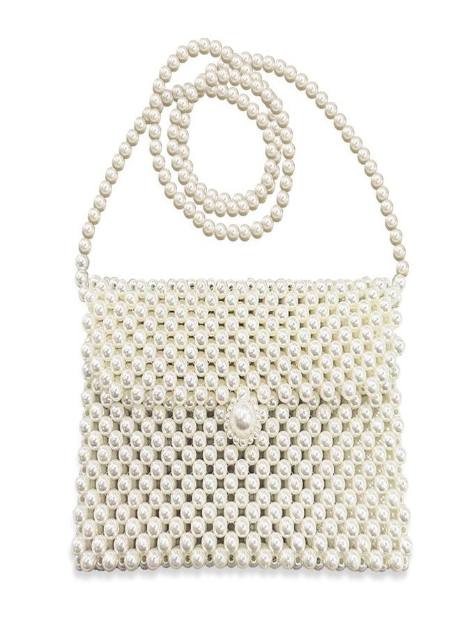 Frutain Pearl Purse for Women,Beaded Purse Bag,Pearl Clutch for Women Party Appointment - Image 1