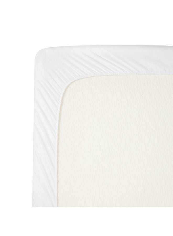 Clevamama Brushed Cotton Fitted Waterproof Mattress Cot Bed 70x140x15 Cm - Image 2