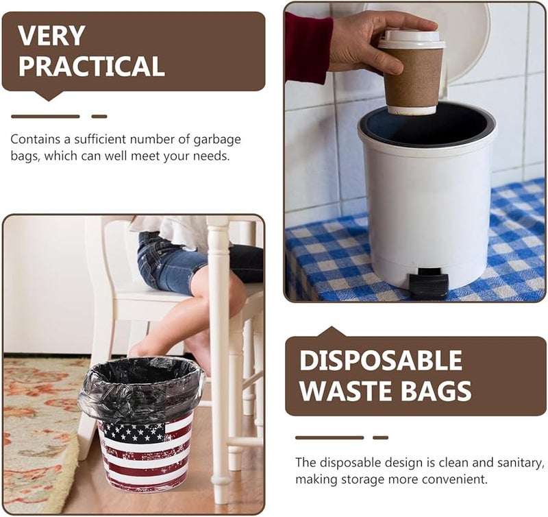 أكياس قمامة مطبخ سوداء 5 لفات مقاومة للتمزق قوية التحمل بطانة قمامة يمكن التخلص منها - Image 4