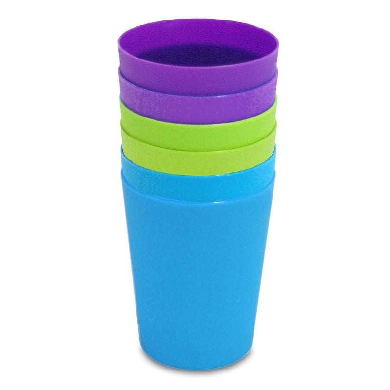 Bee Plastic Tumbler Set, 6 pcs, 10 oz, Multicolor,689-16