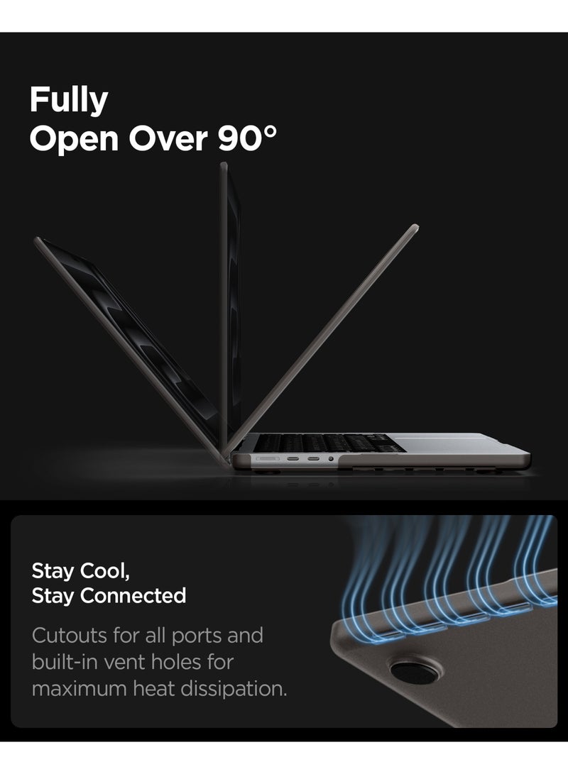 Spigen Air Skin for MacBook Pro 14 inch Case M5/M4/M3/M2/M1 Pro Max 2026/2025-2021 Ultra Slim Thin Cover Translucent Matte Protective Shell - Frost Black - Image 2