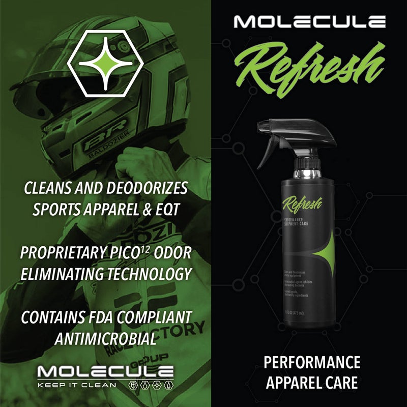 Molecule Refresh, Performance Apparel Care, Race Suits, Cleans and Deodorizes, 16 Ounces - Image 3