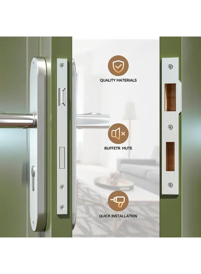 Heavy Duty Stainless Steel Mortice Lock 35mm Backset Satin Nickel Finish For Interior Exterior Doors - Image 5