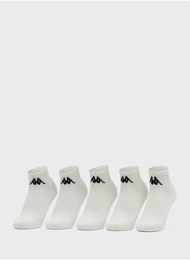 Kappa 5 Pack Logo Ankle Socks
