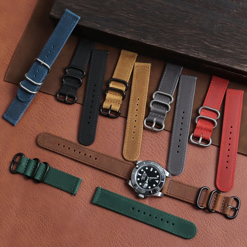 Bluejw New High-Quality Genuine Leather Watch Strap – Quick Release Replacement Band for Men & Women, Fits 18mm 20mm 22mm Watches, Ready to Ship - Image 5
