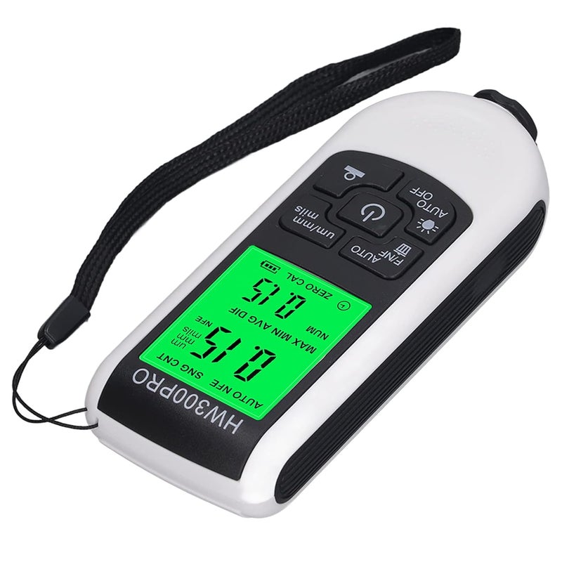 White Coating Thickness Gauge 0 2000UM High Accuracy Paint Depth Meter For Cars - Image 5