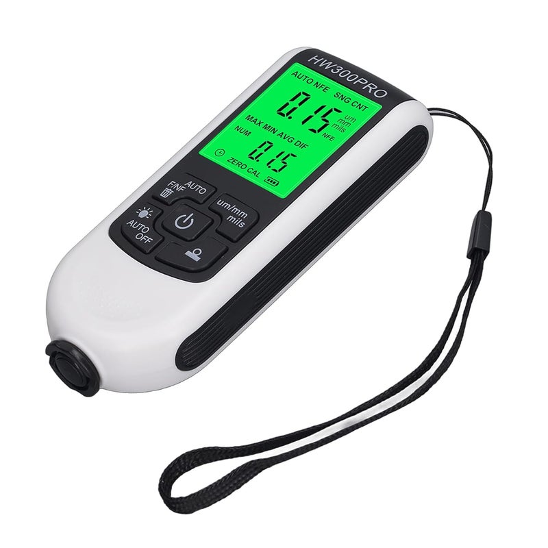 White Coating Thickness Gauge 0 2000UM High Accuracy Paint Depth Meter For Cars - Image 3