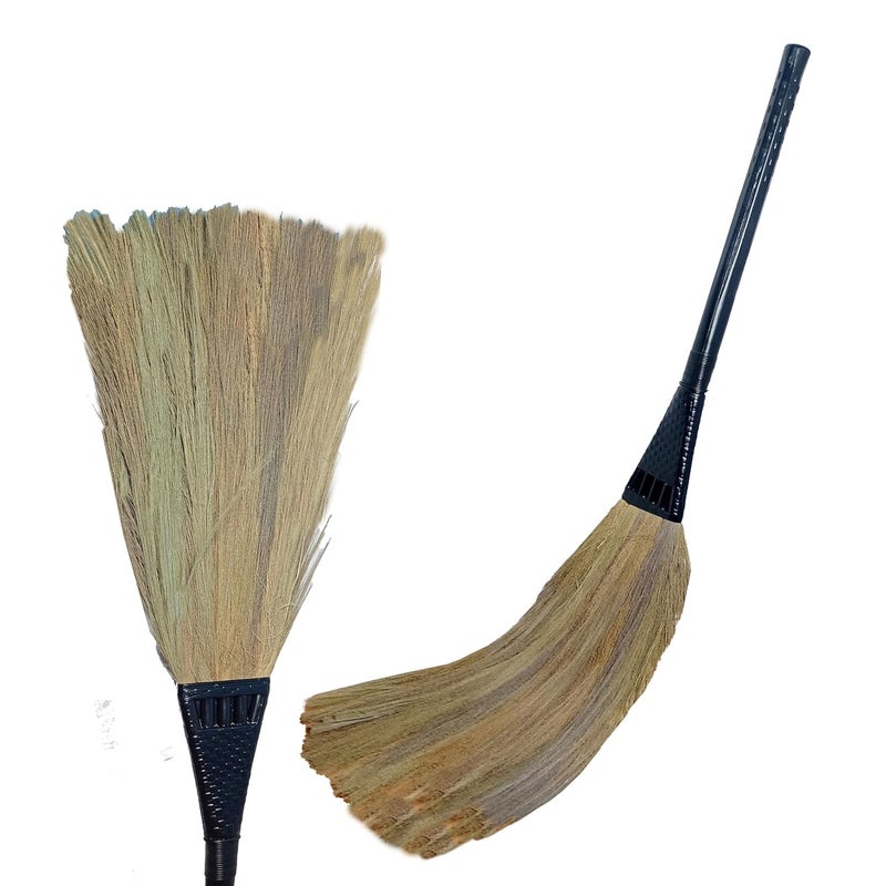 UMD dust Free Natural Grass Broom jaadu, Long Handle, Multi-Use Floor Cleaning for Home, Office, dusting, Sweeping Pack of 1 (3) - Image 5