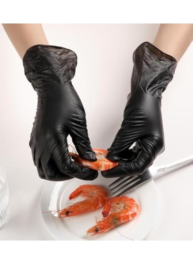 Disposable Nitrile Gloves (100 Count) - Heavy Duty & Latex-Free - Durable Food Safe Gloves for Medical, Cleaning & Daily Use - Image 5
