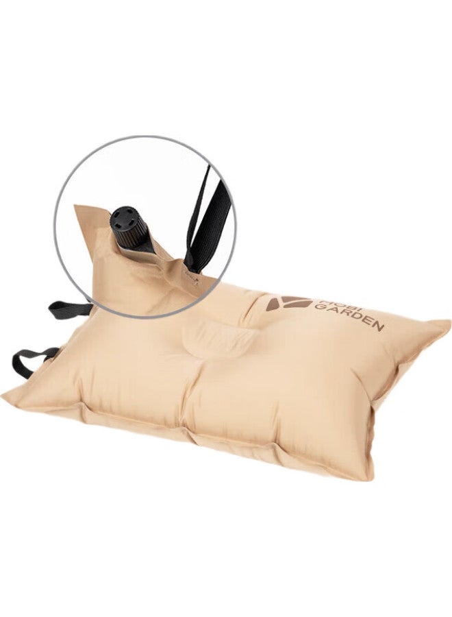 MOBIGARDEN Automatic Inflatable Pillow, Travel Pillow, Portable Comfortable Nap Camping Pillow, Nxl1534002, Warm Sand Color - Image 2