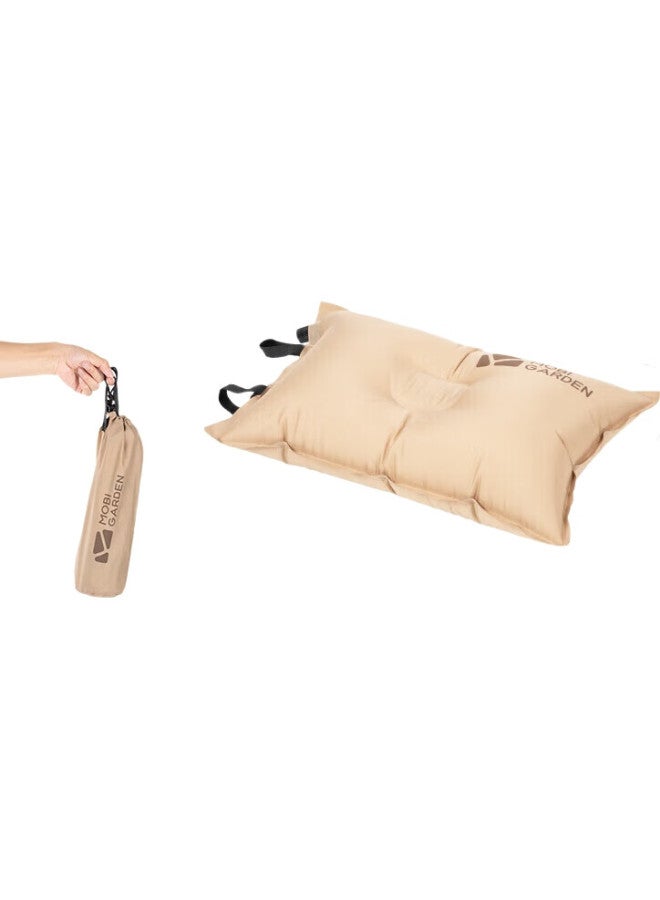 MOBIGARDEN Automatic Inflatable Pillow, Travel Pillow, Portable Comfortable Nap Camping Pillow, Nxl1534002, Warm Sand Color - Image 3