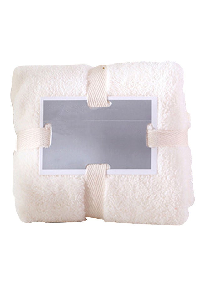 إسكدنيا منشفة استحمام ناعمة ومنفوشة أبيض 13.8 x 29.5سم