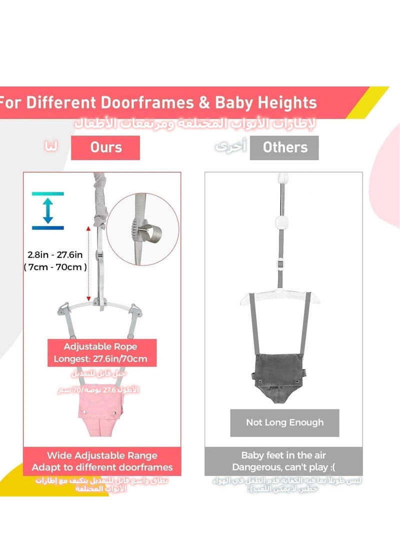 XICEN Baby Door Jumper Chair with Door Clamp, Baby Doorway Jumper Bouncer Chair with Strong Spring & Adjustable Strap, Portable Infant Bouncers  - Image 4