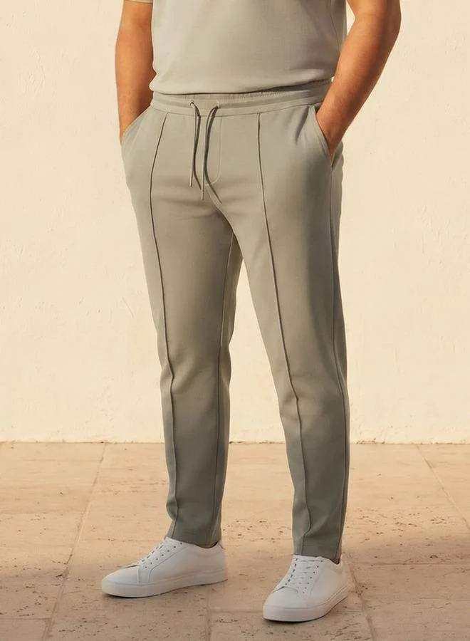 Maxim Maxim Plus Regular Fit Joggers with Pintuck Detail